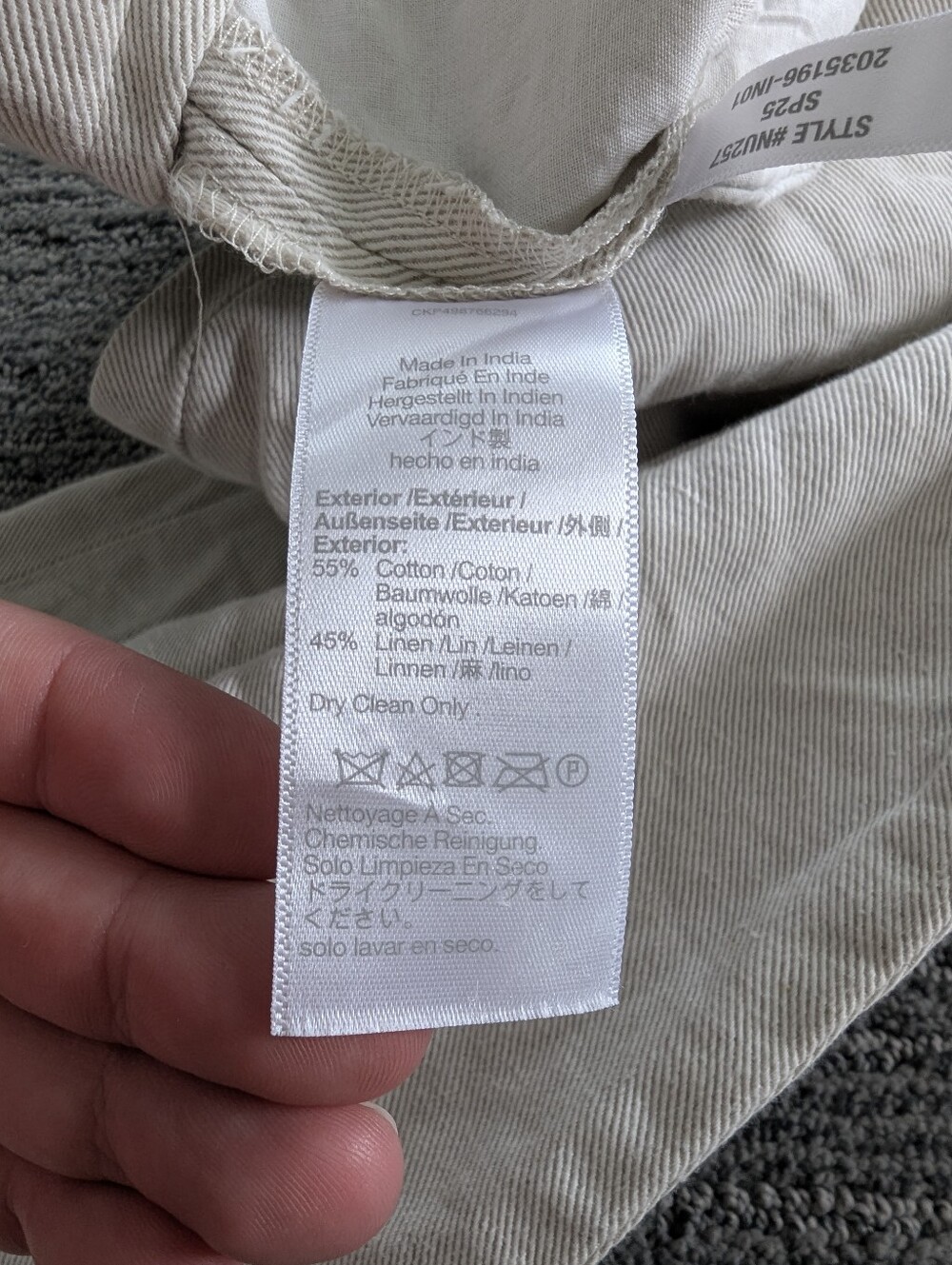 Madewell Double-Pleated Trouser in Cotton-Linen Blend in Bone Cream - Picture 16 of 16